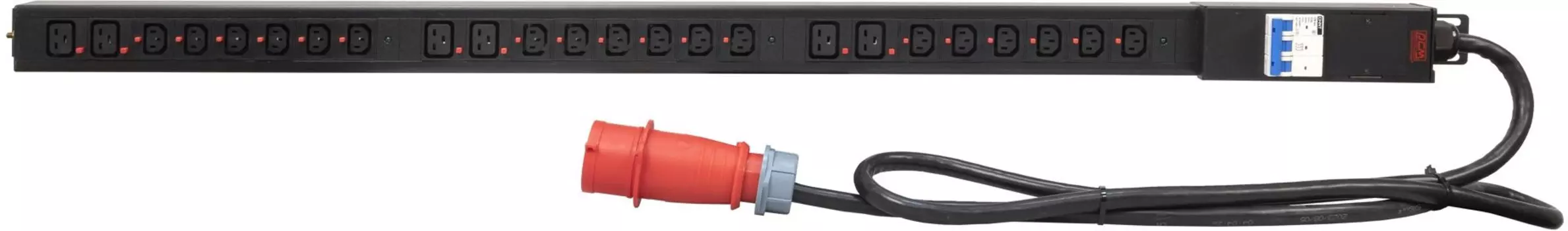 Блок распределения питания Powercom PDU-32AV24-18C3-6C9-3P вертикальный 18xC13 6xC19 3x32A IEC 60309