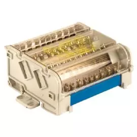 Блок распределительный на DIN рейку DKC BD10074 4р 100А, 5х6мм 2х7,5мм., "Quadro"
