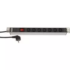 Блок розеток 19, 7 розеток Hyperline SHT19-7IEC-S-2.5EU