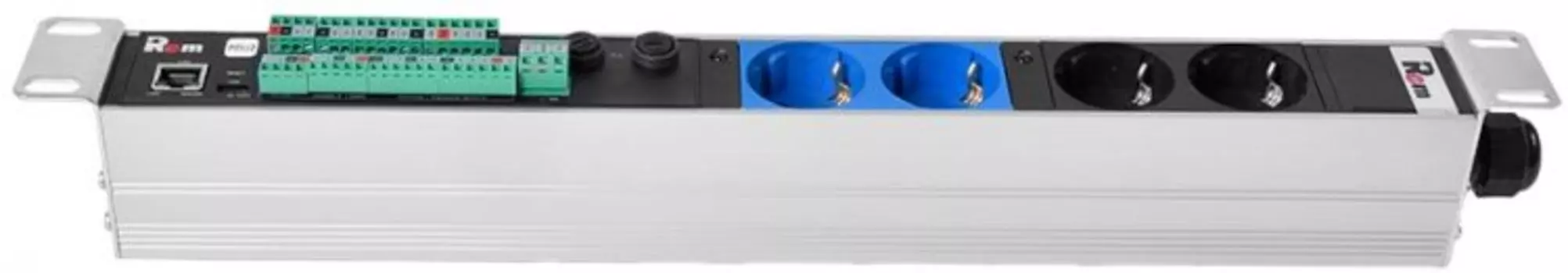 Блок розеток ЦМО R-2MC3-32-2x2S-440-K горизонтальный Rem-2MC,LINUX,мониторинг,управление2x2S,1~32А,19",колодка