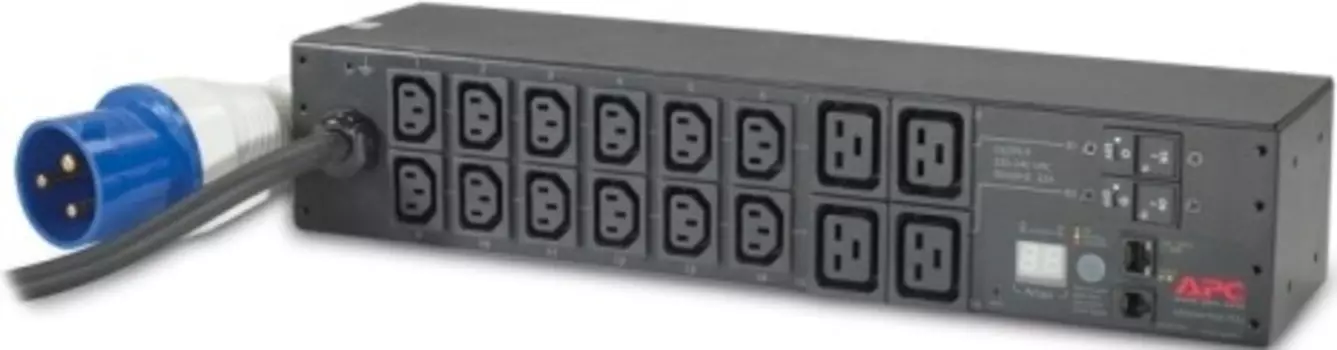 Блок распределения питания APC AP7822B Rack, Metered, 2U, 230V, 32A, output: (12) IEC 320 C13 & (4) IEC 320 C19, input: IEC 309 32A 2P+E, 3,66m power