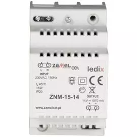 Блок питания Zamel ZNM-15-14 LED 14V DC 15W на DIN-рейку
