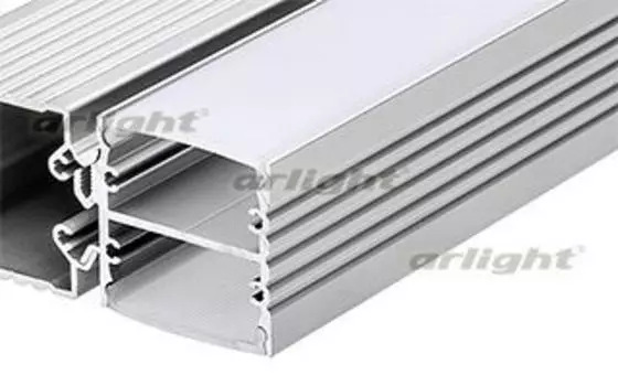 Профиль с экраном ALU-BASE-PW35D-2000 ANOD+FROST Arlight 015459 2м.