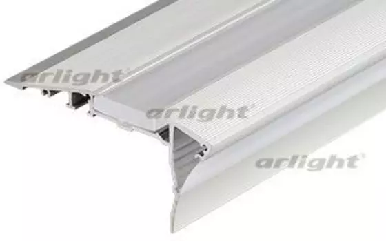 Профиль с экраном ALU-STAIR-D-2000 ANOD+FROST Arlight 015478 2м.