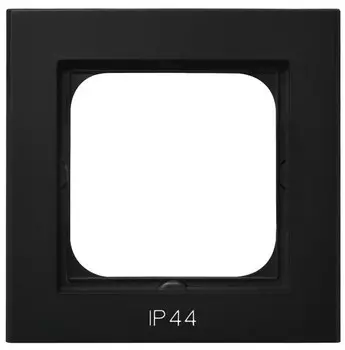 RH-1R/33 Рамка Ospel Sonata Черный металлик 1-постовая для выключателя IP-44
