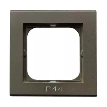 RH-1R/40 Рамка Ospel Sonata Шоколадный металлик 1-постовая для выключателя IP-44