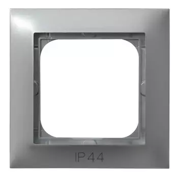 RH-1Y/18 Рамка Ospel Impresja Серебро 1-постовая для выключателя IP-44