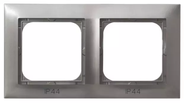 RH-2Y/23 Рамка Ospel Impresja Титан 2-постовая для выключателя IP-44