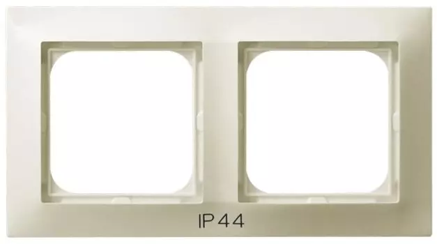 RH-2Y/27 Рамка Ospel Impresja Бежевый 2-постовая для выключателя IP-44