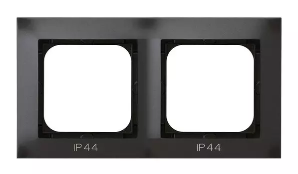 RH-2Y/50 Рамка Ospel Impresja Антрацит 2-постовая для выключателя IP-44