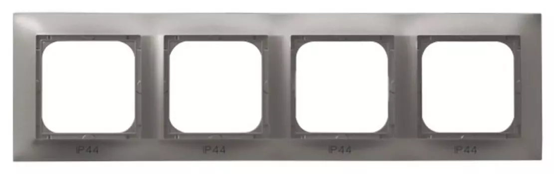 RH-4Y/23 Рамка Ospel Impresja Титан 4-постовая для выключателя IP-44