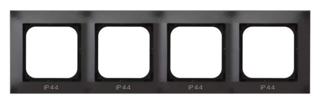 RH-4Y/50 Рамка Ospel Impresja Антрацит 4-постовая для выключателя IP-44