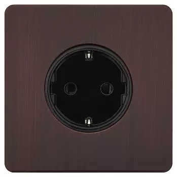 Розетка с заземлением (Schuko) T&amp;J Electric Ultimate II Бронза G827-86-BZ