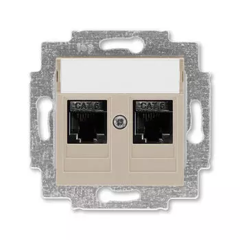Розетка телефонная ABB Levit двойная 2хRJ45 категория 6 кофе макиато 5014H-A61018 18W 2CHH296118A6018