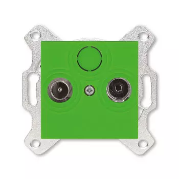 Розетка TV-R ABB Levit проходная 7дБ зелёный 5011H-A03607 67W 2CHH083607A6067