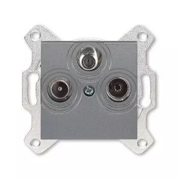 Розетка TV-R-SAT ABB Levit единственная сталь 5011H-A03303 69W 2CHH083303A6069