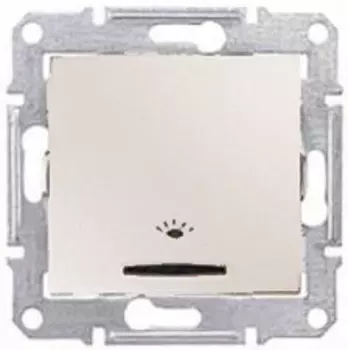 SDN1800147 Кн.выкл. "свет" подсв., бежевый Schneider Electric