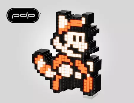 Светящаяся фигурка Pixel Pals: Super Mario 3 Bros.: Raccoon Mario