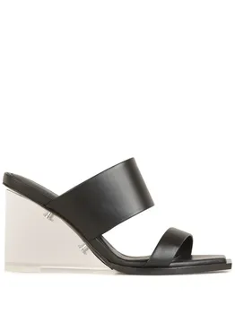 Мюли на каблуке Alexander McQueen, черный