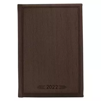 Ежедневник датированный 2022 Infolio, коллекция Wood, темно-коричневый, 352 страницы, 15 х 21 см