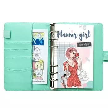 Ежедневник Fancy Planner Planner girl А6, мятный