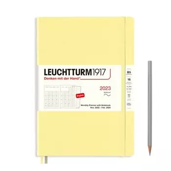 Ежемесячный планер-блокнот датированный Leuchtturm1917 Composition, 68 листов, ванильный