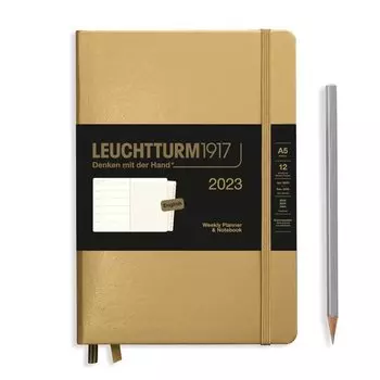 Еженедельник-блокнот датированный Leuchtturm1917 Medium, 72 листа, А5, золотой