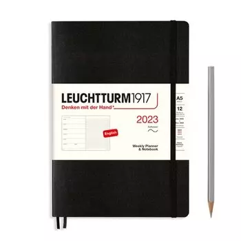 Еженедельник-блокнот датированный Leuchtturm1917 Pocket, 72 листа, А5, черный