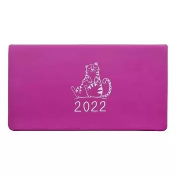 Еженедельник датированный 2022 Infolio, коллекция Tiger, фиолетовый, 128 страниц, 16 х 9 см