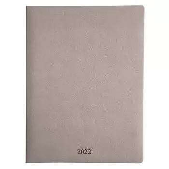 Еженедельник датированный на 2022 Infolio Vienna, 176 страниц, 19 х 25 см, серый