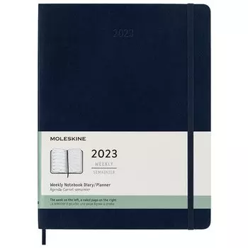 Еженедельник Moleskine Classic Soft WKNT XL, 144 страниц, синий сапфир