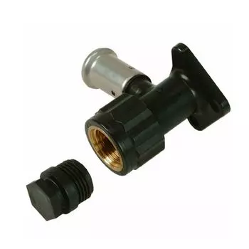 Водорозетка ВР c черной заглушкой BP04 1/2", ПВДФ пресс, 20x1/2" (56 мм) HENCO