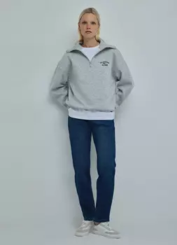 Утеплённые джинсы Boyfriend, Синий