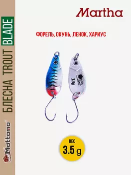 Форелевая блесна для рыбалки Trout Blade Martha 3.5g на щуку, Розовый