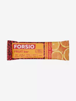 Фруктовый батончик Forsio абрикосовый с апельсином и брусникой, 30 г, Оранжевый