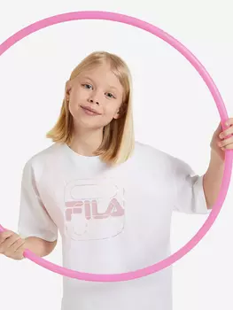 Футболка для девочек FILA, Белый, размер 140