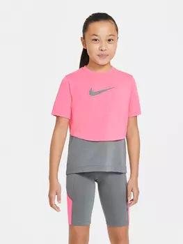Футболка для девочек Nike Dri-FIT Trophy, Розовый, размер 128-137