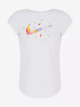 Футболка для девочек Nike Ice Cream Camo Swoosh, Белый
