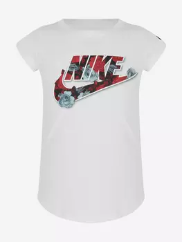 Футболка для девочек Nike Wallpaper Floral Futura, Белый