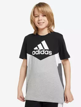 Футболка для мальчиков adidas Colorblock, Черный
