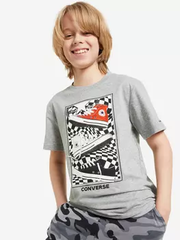 Футболка для мальчиков Converse Photoreal Bitmap, Серый, размер 132