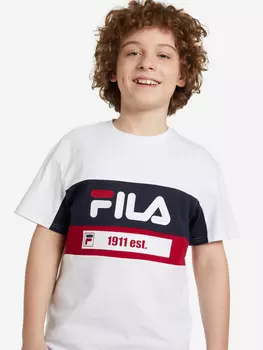 Футболка для мальчиков FILA, Белый, размер 128
