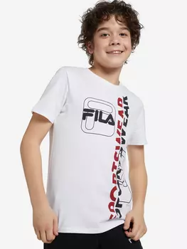 Футболка для мальчиков FILA, Белый, размер 164