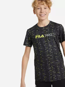 Футболка для мальчиков FILA, Черный, размер 140