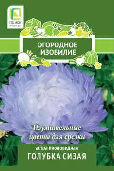 Цветы астра пионовидная голубка сизая 0.3 г огородное изобилие 816949
