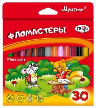 Фломастеры Гамма Мультики, 30 шт. (180319_08)