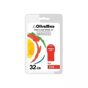 Флешка 32Gb USB 2.0 OltraMax 210 32GB, красный (OM-32GB-210-Red)