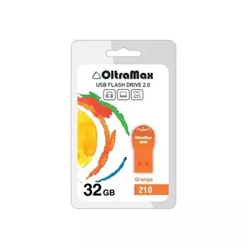 Флешка 32Gb USB 2.0 OltraMax 210 32GB, оранжевый (OM-32GB-210-Orange))