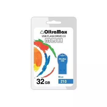 Флешка 32Gb USB 2.0 OltraMax 210 32GB, синий (OM-32GB-210-Blue)