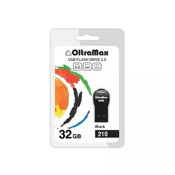 Флешка 32Gb USB 2.0 OltraMax 210, черный (OM-32GB-210-Black)